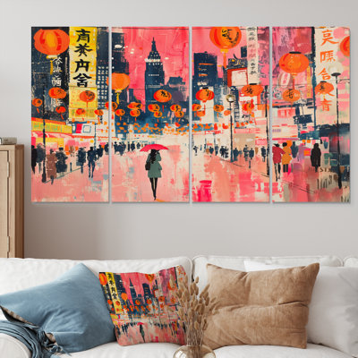 Rose, gratte-ciel de New York VI - ensemble d'art mural New York