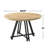 47"W Round Dining Table with Metal Base