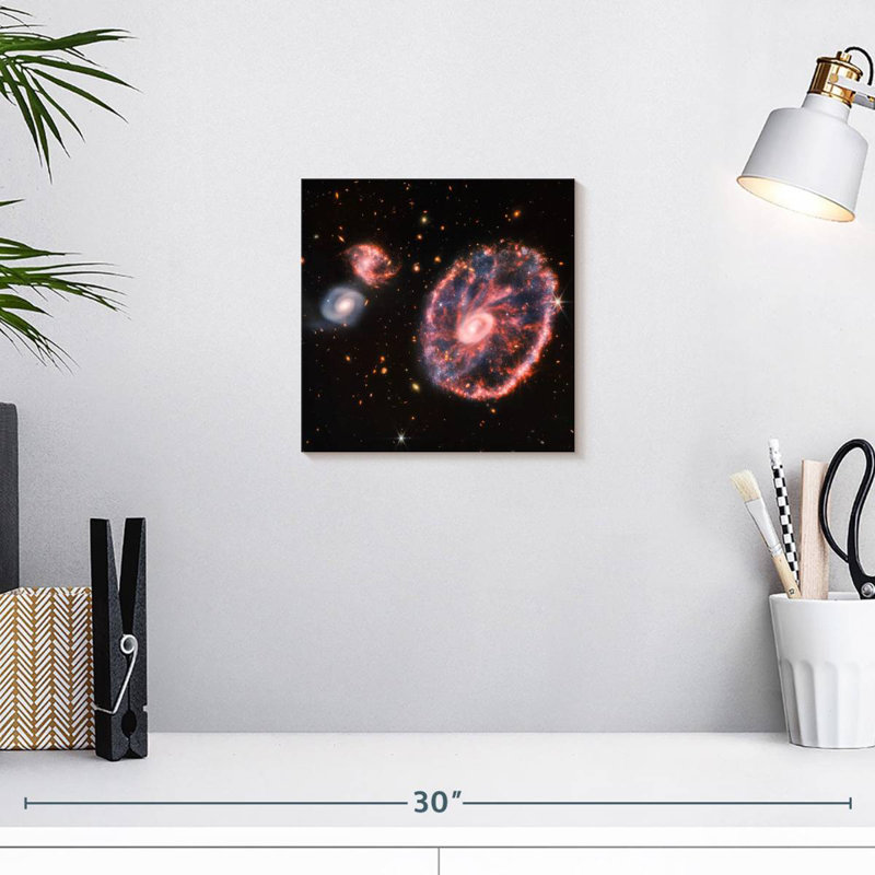 Oberle The Cartwheel Galaxy From Webb, 10" H x 10" W