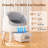 PetPivot Large Open-Top Automatic Cat Litter Box Self Cleaning with Safety Protection, Mat and Trash Bags Included, Grey-118339100