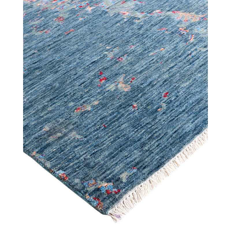 Overdyed One-of-a-Kind 9' 1" X 12' 2" Hand Knotted Area Rug