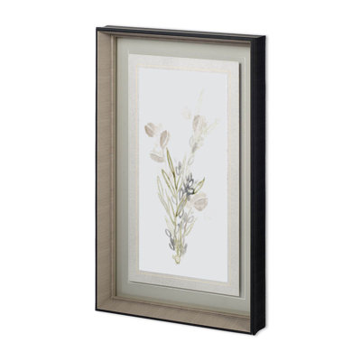 Botanica Whimsy II by June Erica Vess Hand Embelished Textured Framed Art Print Matted under Glass