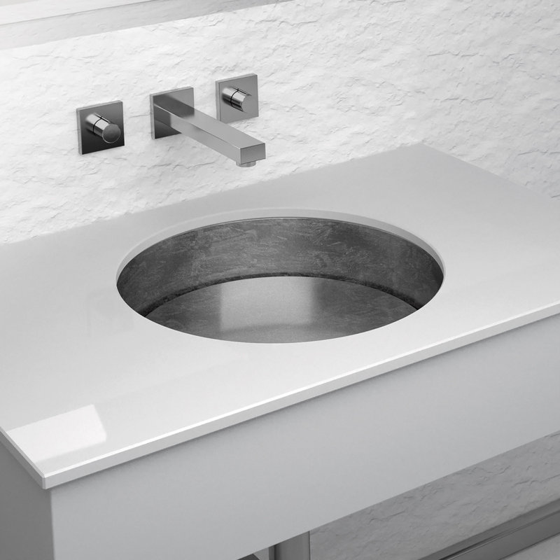 Lavabo de salle de bain Rho Lux, Feuille d'argent