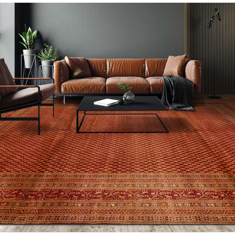 Wool Oriental Area Rug, Rectangle 6'7" x 9'7"