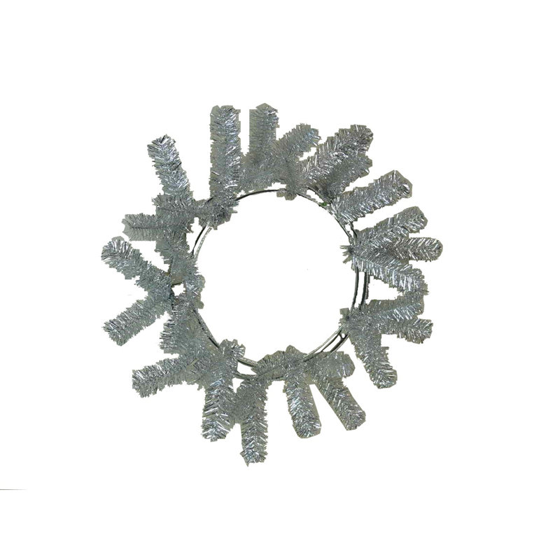 Couronne en métal 24 po, Argent, H 24 po x l 24 po x P 2,5 po
