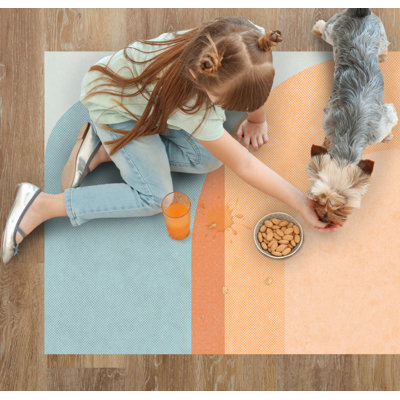 Batchtown Vinyl Machine Printed Area Rug