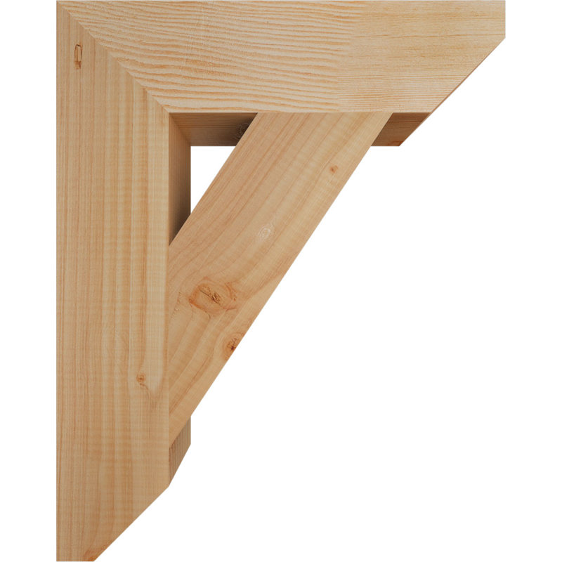 Support traditionnel en bois rustique à lattes, Sapin de Douglas, H 20 po x l 3,5 po x P 16 po