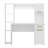 Modern Study Desk with Bookshelf, White, 47.2 x 30.3 x 23.6 inches | 100% Melamine Coated Particle Board, Thickness: 0.7 inches | Includes Shelf (48 x 8.3 inches) & Bookshelf (8.7 x 59.4 x 19.7 inches) | Stylish & Functional for Home Office