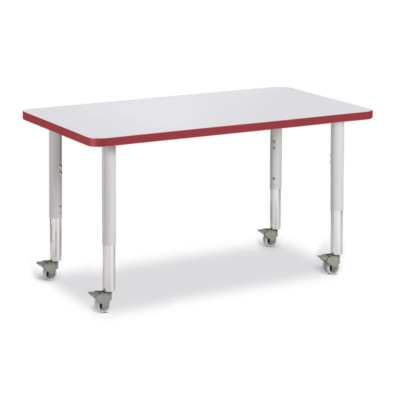 Tables d'activités Berries, H 31 po x L 36 po x l 24 po, Gris, Rouge