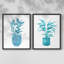 Watercolor House Plant III - reproduction encadrée de qualité supérieure - prête à être accrochée - aucun clou requis - aucun clou requis-213301135-213301134