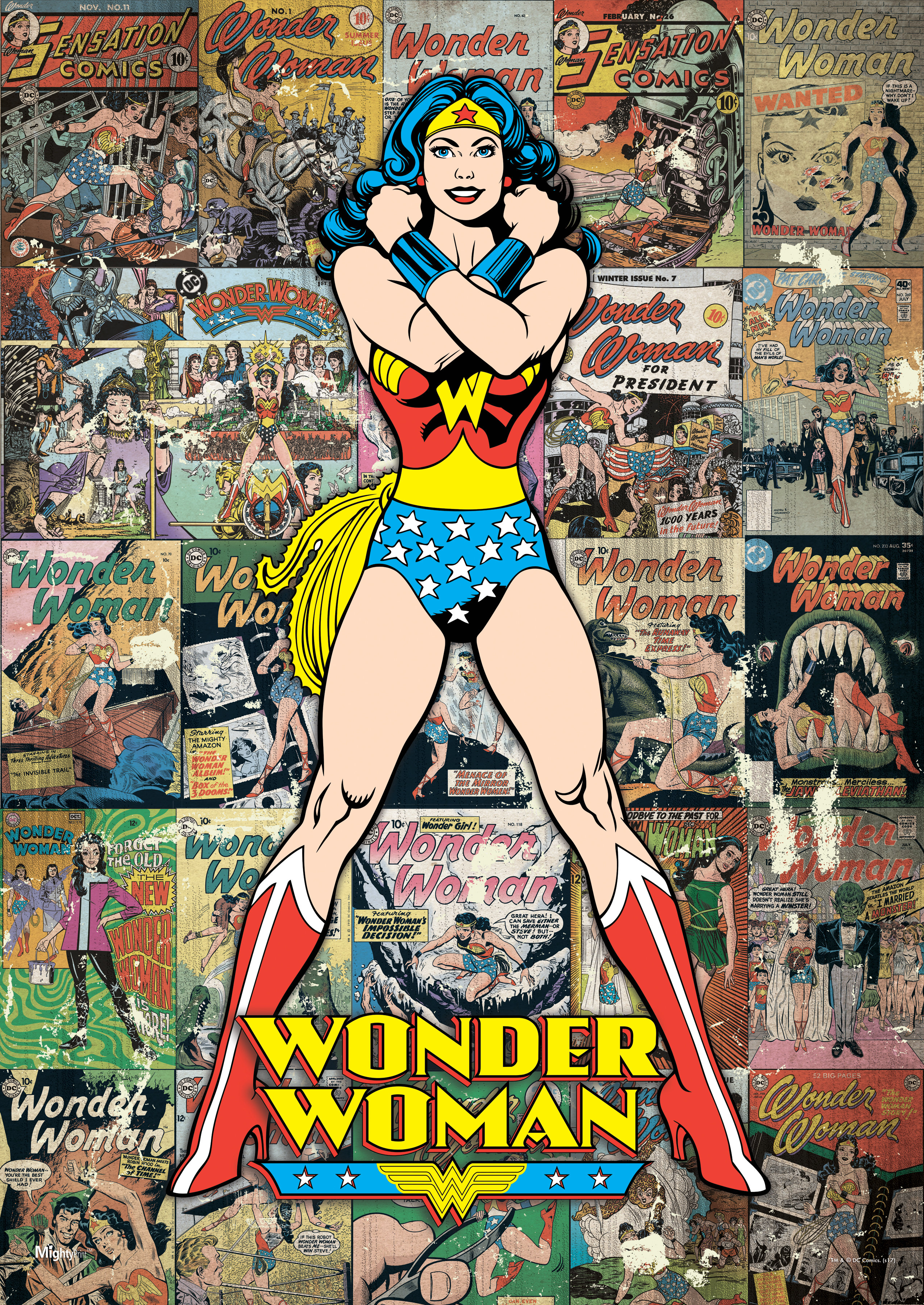 MightyPrint Wonder Woman Dc Comic Classic MightyPrint Wall Decor