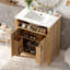 Meuble-lavabo en bois 30 po avec structure en bois massif, 2 portes à fermeture douce, 1 tiroir rabattable, tablette réglable-1991045219-1991045218