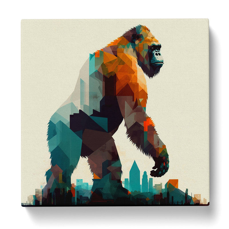 King Kong Geometric No.1 - Wrapped Canvas, 50cm H x 50cm W x 3cm D