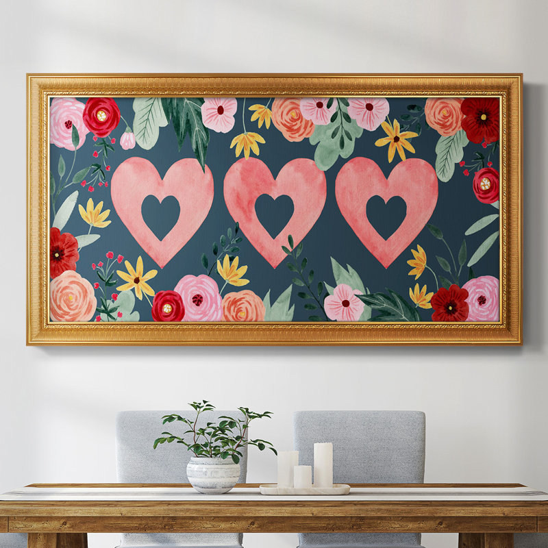Collection Sweet Hearts - impression sur toile simple, H 29 po x l 53 po x P 2,5 po