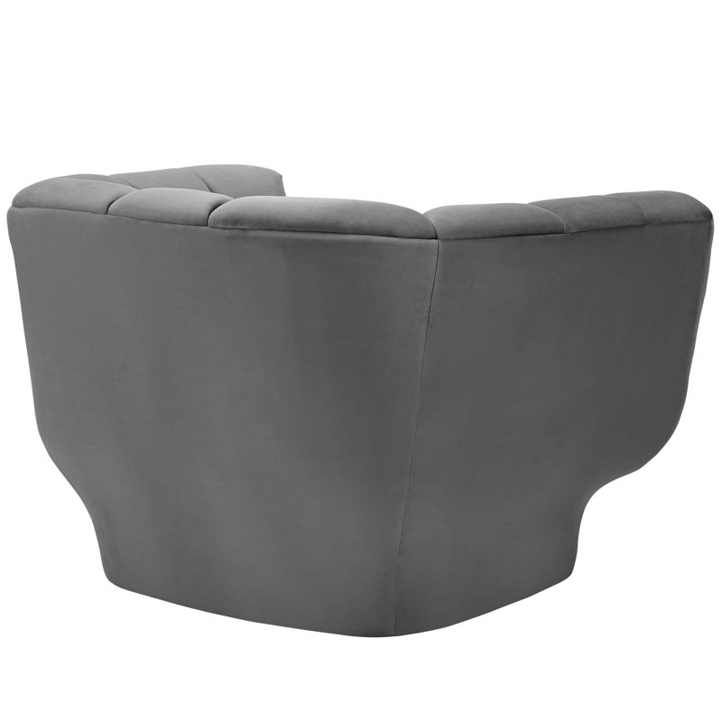 Fauteuil en velours Performance, Gris