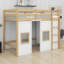 Solid Wood Twin Size Loft Bed With Built-In Storage Wardrobe And 2 Windows-159241221