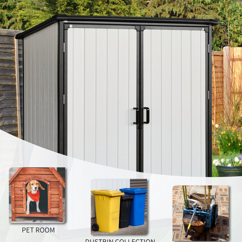 Remise extérieure en résine: armoire imperméable et verrouillable pour les vélos, le patio et le rangement efficace - Armoire offerte en masse: avec portes imperméables, protégées