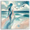 «Ethereal Waves: Woman by the Ocean», art mural sur toile