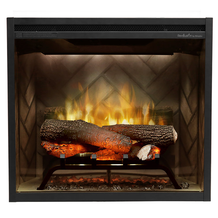 Dimplex Revillusion Electric Firebox Herringbone Brick Interior with Front  Glass Panel u0026 Reviews - Wayfair Canada