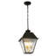 Luminaire suspendu d'extérieur de style lanterne noire 3 lumières (IP23)