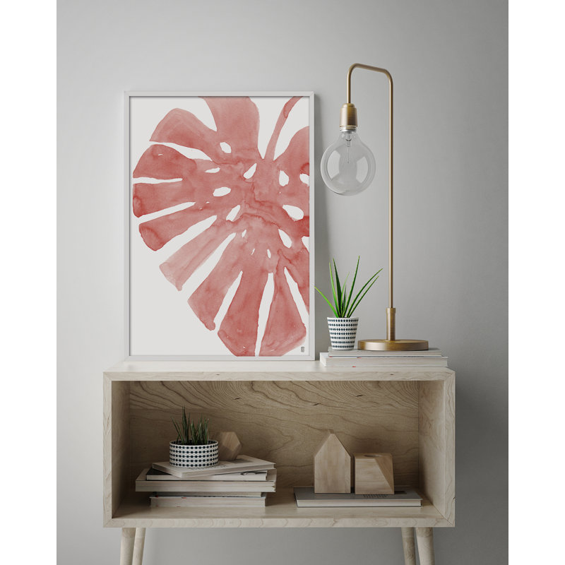 Nature Hoja Coral by César Ortiz Echagüe - Single Picture Frame Painting, 90cm H x 60cm W x 3cm D