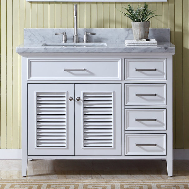 Ensemble de meuble-lavabo simple 43 po avec miroir Hamil