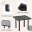 Square Metal Outdoor Side Table , 44.96cm cm W 44.96cm cm D