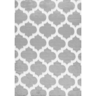 Beraun Faux Sheepskin Geometric Indoor Rug