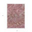 Tapis intérieur / extérieur 3 pi x 5 pi rose à motif géométrique lavable rosé et mauve