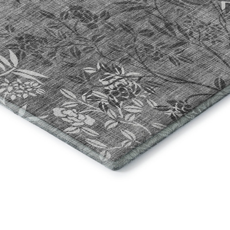 Tapis en étain de qualité supérieure lavable à la machine Prisco, Rectangulaire 8 pi x 10 pi