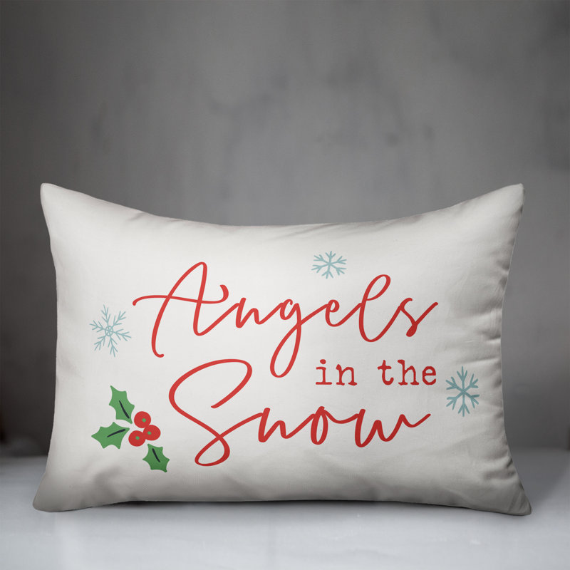  Coussin rectangulaire Angels in the Snow, Blanc