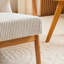 Chaise d'appoint Mid-Century moderne en bois d'hévéa avec coussin lombaire-1960672672-1960672676