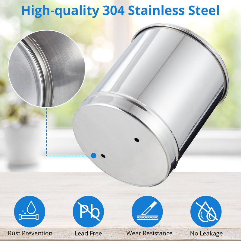 Système de filtration d'eau par gravité de 2,25 gallons, système de filtration d'eau de comptoir en acier inoxydable avec 2 filtres et support pour la maison, le camping, les véhicules récréatifs et la pêche