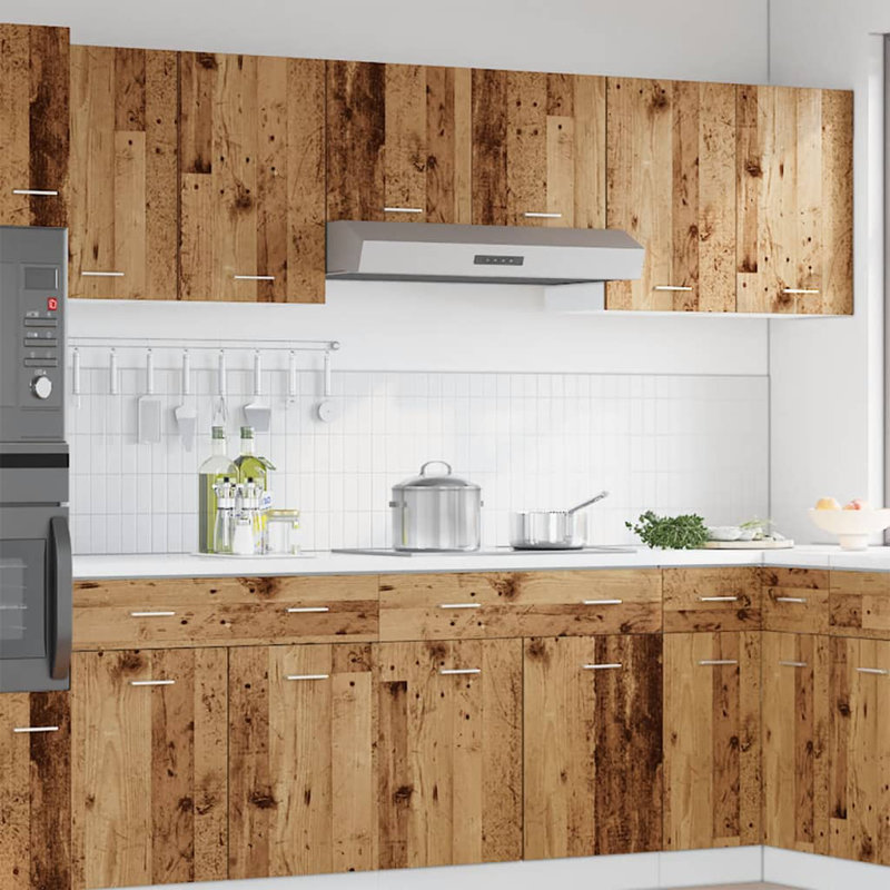 Baisha Hanging Cabinet Lyons 2 pcs 50x31x60 cm Engineered Wood, Old Wood