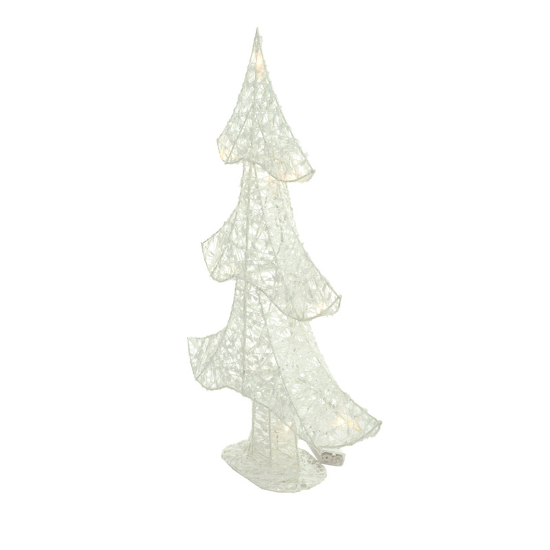 Arbre lumineux blanc debout à 3 niveaux