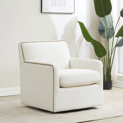 Tolland Swivel Accent Chair with Nailhead Trim