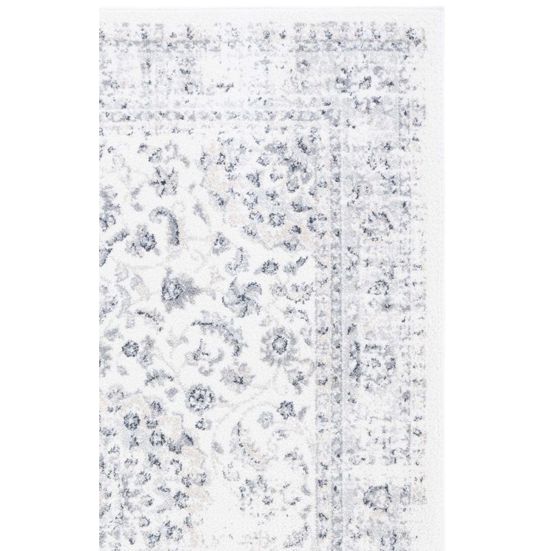 Lowrey Oriental Machine Woven Jute/Sisal/Polypropylene Area Rug in Ivory/Gray, Runner 2'2" x 9'
