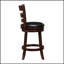 Chaise pivotante à hauteur de comptoir pivotante à 360 degrés avec finition cerisier, repose-pieds confortable et structure en bois massif pour un repas élégant-159329153
