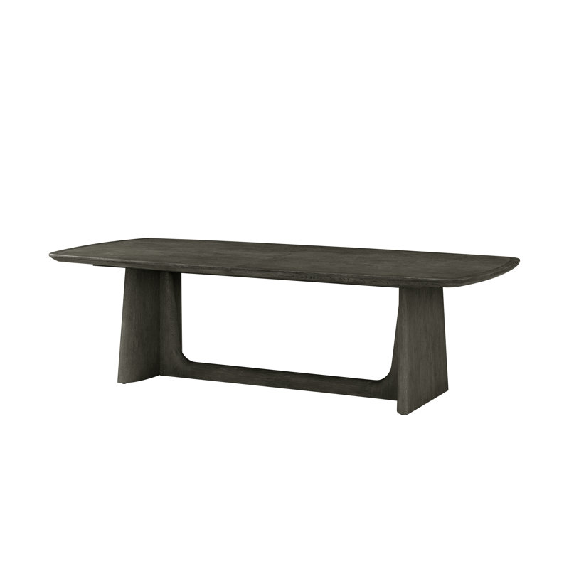 Repose Solid Oak Dining Table, Charcoal Oak