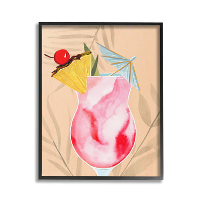 Fruity Cocktail Drink Framed Giclee Art by Annie Warren