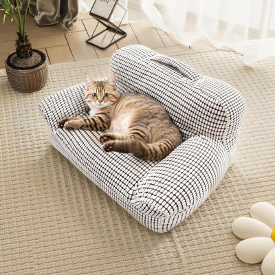 Ghaliyah 27.5" W Plaid Dog Sofa