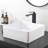 SOUEEUM 15'' White Ceramic Square Bathroom Sink