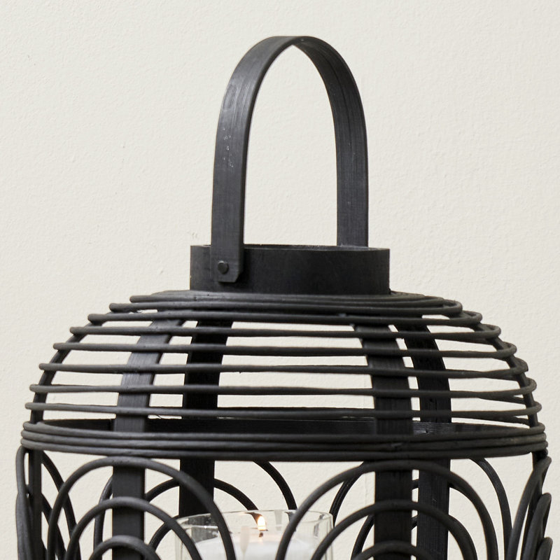 Lantern, 38" H x 26" W x 26" D, Black
