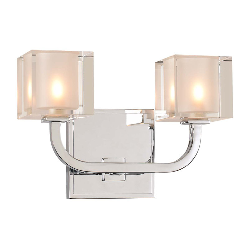 Applique murale Arcata 2 LT en chrome poli Arcata