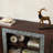70" TV Stand With 2-Door Storage, Faux Stone Media Console Cabinet-409675435