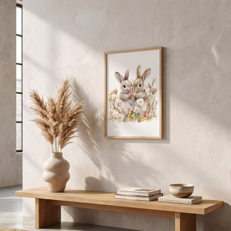 Springtime Bunny Framed Wall Art
