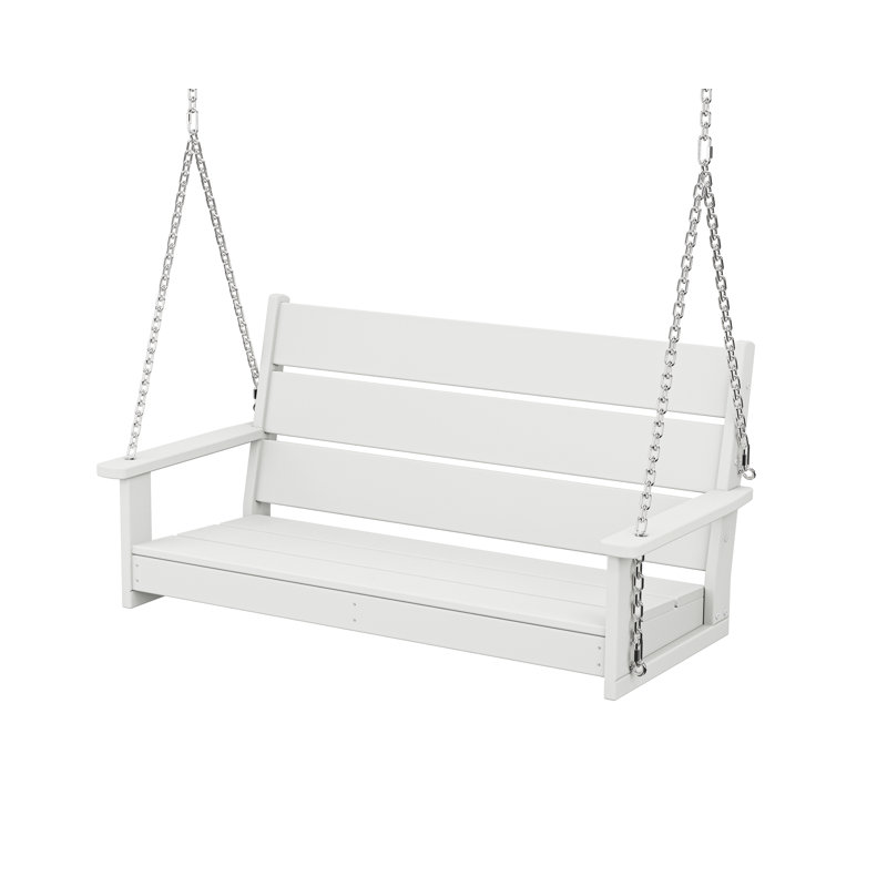 POLYWOOD Lakeside 2 Person Porch Swing, White
