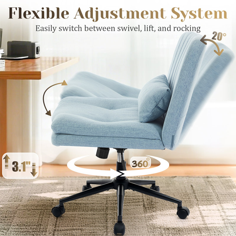 Fauteuil de bureau Criss Cross, Lin lin, Bleu