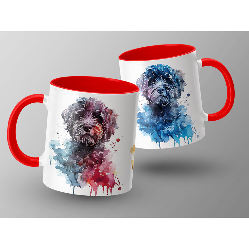 Ceramic Coffee Mug, Red, 3