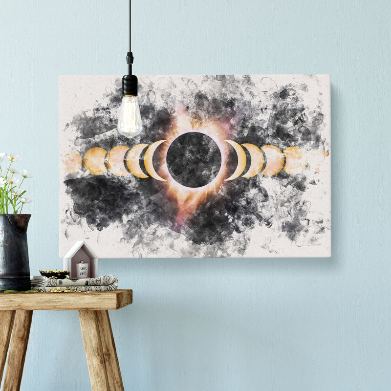 The Eclipse - Wrapped Canvas Print, 50cm H x 76cm W x 3cm D